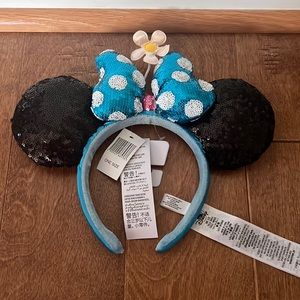 Disney Parks Exclusive Minnie Ears with Polka Dot Bow and Flower